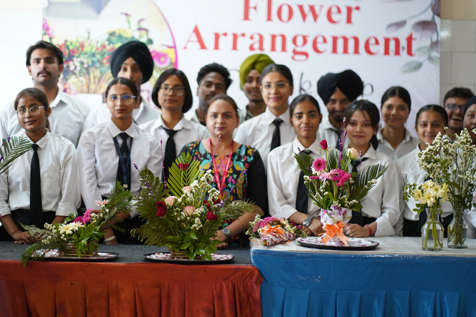 Desh Bhagat University conducted a workshop on flower decoration